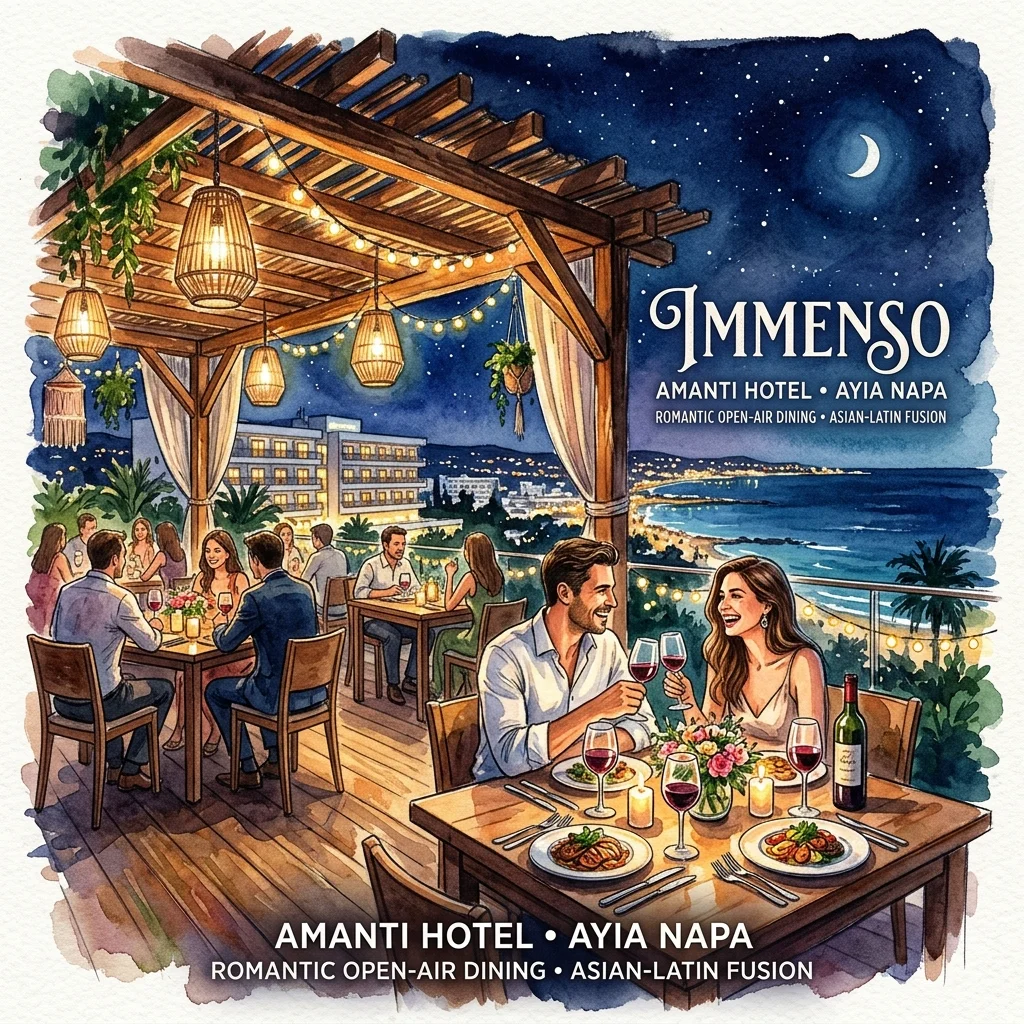 Immenso Rooftop Asian-Latin fusion dining at Amanti Hotel Ayia Napa
