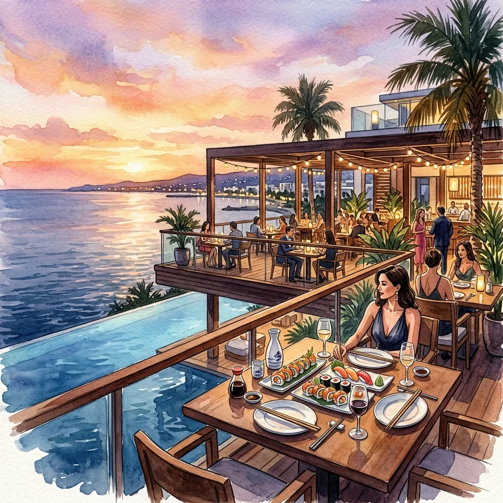 Matsuhisa Limassol by Chef Nobu at Amara Hotel outdoor deck